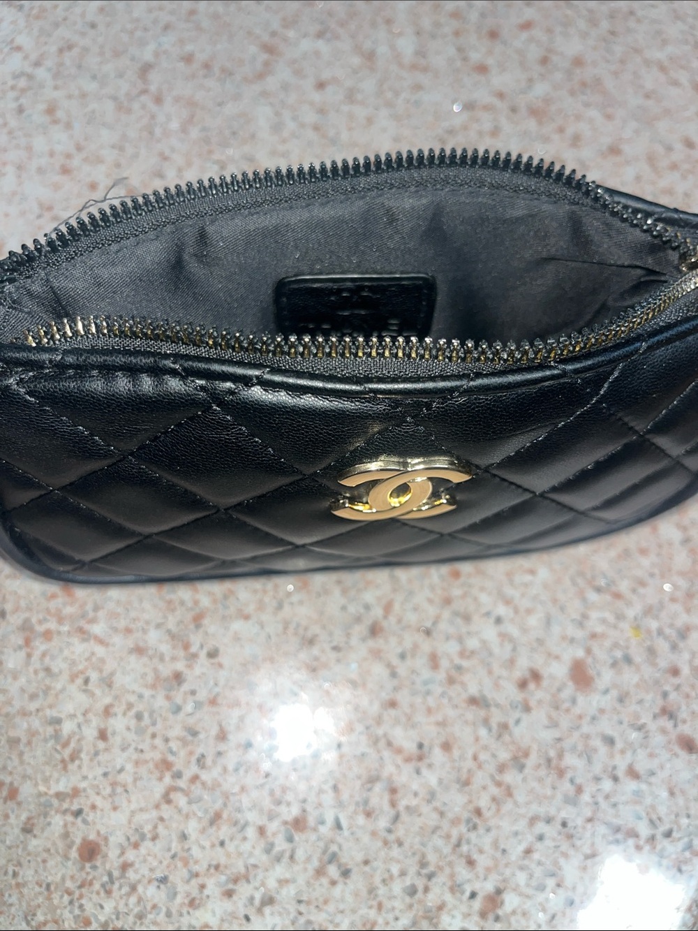 Black Quilted Crossbody with Coin Pouch - Picture 7 of 7